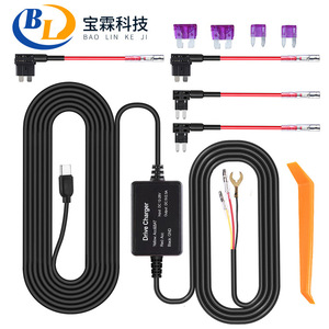 Supply Power Socket <b>Step</b>-down Cable 12V/24V to 5V 3-Core Time-Lapse Dash Cam <b>Step</b>-down Power Cable L195 - Product Image 2