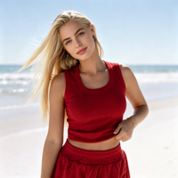 Tank Top Wanita All Weather Basic Sederhana Polos Kasual untuk Sehari-hari