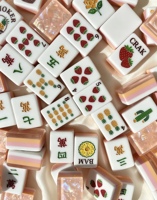 Tuiles de Mahjong Américaines en Acrylique Effet Nacre, Luxe Écologique, Cadeau Premium pour Fêtes et Réunions, En Stock
