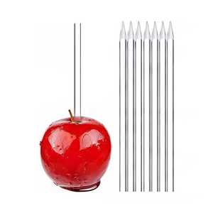 Palito Cilíndrico Puntiagudo de Acrílico Transparente Personalizado para Pastelitos de Manzana, Piruletas y Dulces - Product Image 1