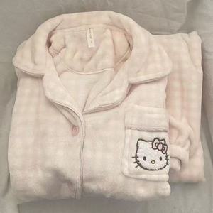 <span class=keywords><strong>Pijama</strong></span> de Franela a Cuadros de Vellón Coral para Mujer, Conjunto Cálido y Grueso de Felpa para Estudiantes, Ideal para Invierno - Product Image 1