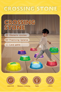 Balance Stepping Stones Plastic Colorful Light <strong>Garden</strong> <strong>Kids</strong> Stepping Stones Sensory Toys <strong>Set</strong> Balance Training Game Toys for <strong>Kids</strong> - Product Image 2