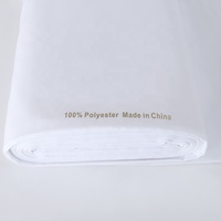 Tissu Qazza de qualité supérieure 120 GSM pour Thobe arabe homme, 100 % polyester tissé, anti-boulochage, léger, blanc