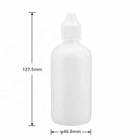Flacon compte-gouttes pratique et léger en plastique HDPE blanc réutilisable pour échantillons liquides