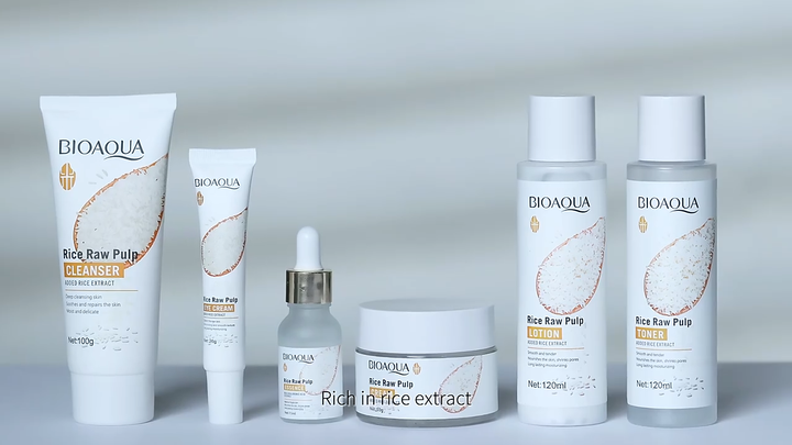 Bioaqua OEM Rice Puree Face Kit - Moisturizing Whitening Essence