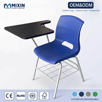 Chaises d'école en plastique, chaise d'étude métallique pour étudiants avec dossier rabattable, chaise de formation personnalisée, support de qualité, mobilier de classe empilable