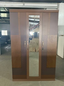Armoire 3 portes sur mesure LONGXI, armoire de chambre en acier, armoire métallique verrouillable, grand rangement, meuble de rangement imprimé - Product Image 5