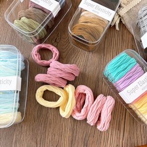 Lot de 20 élastiques à cheveux colorés à motif géométrique, haute élasticité, sans peluches, pour filles, avec boule décorative, idéal pour <span class=keywords><strong>queue</strong></span> de <span class=keywords><strong>cheval</strong></span> - Product Image 3