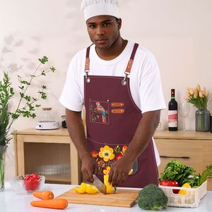 Delantal con espalda cruzada de tela vaquera de algodón Unisex con imagen personalizada y logotipo bordado, cintura de babero sin mangas personalizada para limpieza, refrigeración con bolsillos - Product Image 6