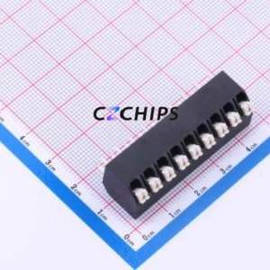 JL212S-50009B01 Spring Terminal Block Through hole Component (THT),P=5mm Connector 1x9P 5mm Black Through Hole - Product Image 1