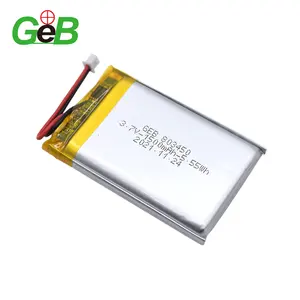 Rechargeable lithium li-po batterie 803450 3.7v 1500mAh polymer-zelle für gps tragbare