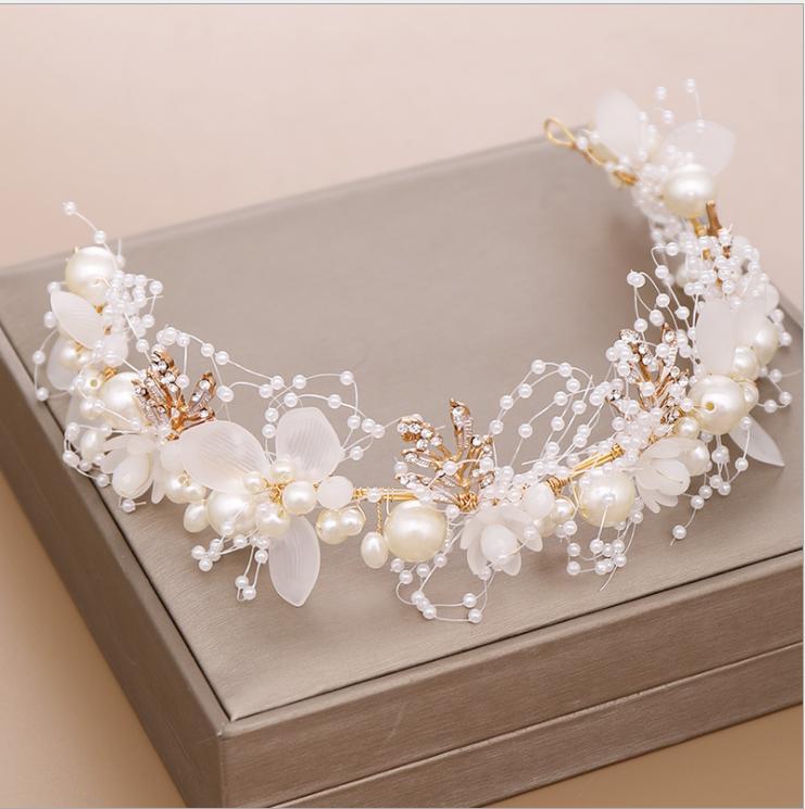 Princess Wedding Headpiece White Flower Headband