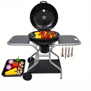 Venta caliente 22 pulgadas esmalte negro jardín barbacoa parrilla Premium herramienta de cocina al aire libre - Product Image 5