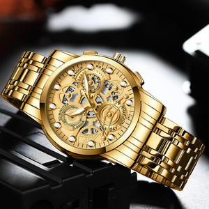 <span class=keywords><strong>Montre</strong></span> pour homme VAVA VOOM <span class=keywords><strong>en</strong></span> <span class=keywords><strong>or</strong></span>, tendance creuse, quartz, acier inoxydable, étanche, lumineuse, montres-bracelets tendance pour homme - Product Image 5