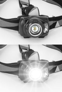 Linterna Frontal LED de Doble Combustible, Súper Brillante, 635 Lúmenes, Control de Enfoque, Batería Recargable, Resistente al Agua IP65, Haz Ajustable de 2 m - Product Image 6