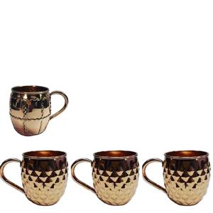 Mug Moscow Mule en acier inoxydable martelé, luxe américain, écologique, logo personnalisé, bière, vodka, vin, fête - Product Image 1