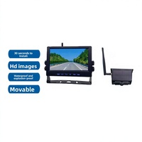 Caméra de recul HD sans fil transfrontalière pour véhicule, installation facile, enregistreur de conduite solaire sans fil, double objectif, angle de 120°