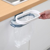 Support mural pour sacs poubelles, rangement de cuisine sans perçage, crochet de suspension pour porte d'armoire, poubelle de cuisine
