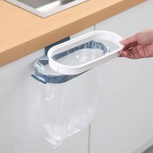 Wall-Mounted Rubbish Bag Holder Storage <b>Rack</b> Kitchen No Punching Hang Bracket Hook Cabinet Door Hanging <b>Rack</b> Kitchen Trash Can - Product Image 4