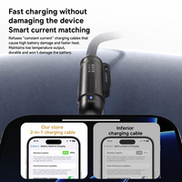 240W 4-in-1 USB-C Kabel mit Wattanzeige, flaches Nylon-Geflecht-Mehrfachladekabel für iPhone 17 Ladekabel