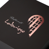 Caja de Regalo Magnética Personalizada al por Mayor, Estilo Libro, Caja Rígida de Cartón Negro con Inserto de Espuma EVA Flocada para Cosméticos
