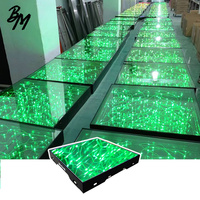 Piste de danse LED interactive magnétique 20x20 Illusion Piano lumineux debout Or de Shandong