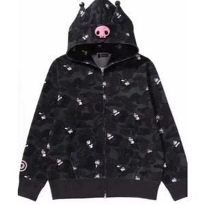 Sudadera con capucha y cremallera completa Bapaes 2026, estilo Y2K, con diseño de tiburón, para hombre y mujer, 100% algodón, ropa urbana unisex de alta calidad 1.1 - Product Image 4