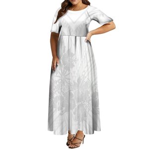 Nuova vendita calda regalo personalizzato per la festa della mamma Design bianco della domenica Maxi abito con stampa tribale polinesiano <span class=keywords><strong>eleganti</strong></span> <span class=keywords><strong>taglie</strong></span> <span class=keywords><strong>forti</strong></span> <span class=keywords><strong>abiti</strong></span> da <span class=keywords><strong>donna</strong></span> - Product Image 2