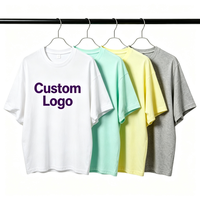 T-shirt Homme Col Rond Côtelé Oversize 100% Coton Doux Personnalisé OEM en Gros avec Motif Graphique pour un Style Tendance – T-shirt Vierge