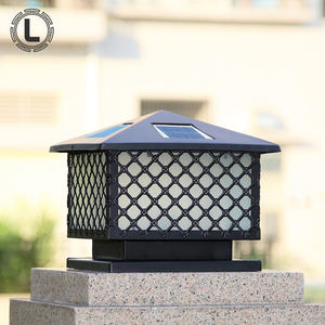 Lampe <span class=keywords><strong>de</strong></span> colonne <span class=keywords><strong>de</strong></span> portail <span class=keywords><strong>de</strong></span> jardin en métal à LED moderne imperméable, design électrique, extérieur - Product Image 2