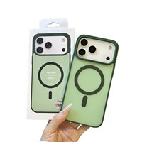 Coques de téléphone magnétiques antichoc en acrylique effet peau, style color block, les plus vendues pour iPhone 15/16/17 & 18 Pro Max avec boîte