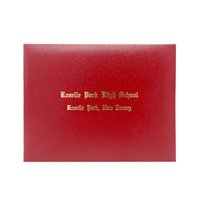 Grano Leatherette Graduación Diploma Cubierta Certificado Titular con Oro Estampado Logo