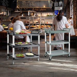 Industriële Plastic Voedsel Serveren <span class=keywords><strong>Trolley</strong></span> Met Ballon Twee Wielen Gereedschap Handkarren & Trolleys Voor Hotel & Restaurant Gebruik - Product Image 1