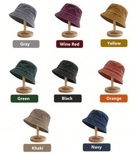 Custom Logo Wide Brim Washed Denim Cotton Bucket Outdoor Sun <b>Hat</b> for Fishing Beach Promotion Gifts - Product Image 2