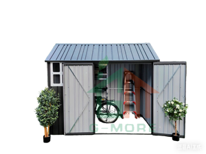 Abri de jardin et remise à outils en métal durable - Acier galvanisé résistant à la rouille, montage facile en DIY, toutes les pièces et instructions incluses - Product Image 2