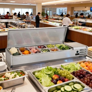 2M Hàng Đầu Saladette Lạnh Bánh Sandwich Prep Bảng Thép Không Gỉ Salad Bánh Pizza Hiển Thị Truy Cập Tủ Lạnh - Product Image 1