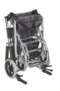 Sedia a Rotelle Pieghevole Portatile con Telaio in Alluminio, Freno e Braccioli Reclinabili con Poggiapiedi, Vendita Diretta dalla Fabbrica - Product Image 2