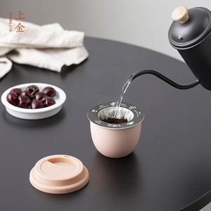 Tasses à café en céramique mignonnes et kawaii de 8 oz avec couvercle en silicone, cadeaux pour enfants et adultes - Product Image 4