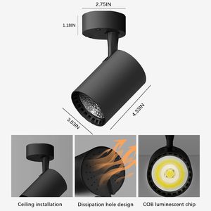 Lámpara de Riel LED COB Comercial Moderna al por Mayor, Ajustable con Función Regulable, Construcción de Aleación de Aluminio - Product Image 3