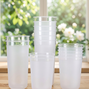 Gobelets en plastique rigide jetables en PP transparent givré à paroi simple, moulés par injection en forme de <span class=keywords><strong>U</strong></span>, pour smoothies, café glacé et <span class=keywords><strong>bubble</strong></span> <span class=keywords><strong>tea</strong></span> - Product Image 5