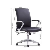 Chaise de bureau exécutive en cuir moderne de luxe avec réglage en hauteur pour bureau à domicile, chambre, salon et salles de réunion