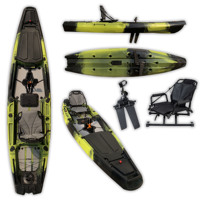 Chaise de kayak légère en aluminium de luxe pour 1 personne avec cadre pour la pêche