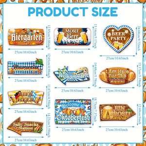 Oktoberfest Party Decoratief Wegwijzerbord Welkomstbord München Bierfestival Tuin Gazon Richtingswijzer Patch Papier China - Product Image 5