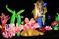 Licht-Show Nachtdekoration Quallenlaterne für Ozean Weltwalchin Seedier Vergnügungspark dekorative Laternen