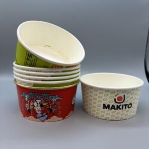 ชามกระดาษคราฟท์แบบใช้แล้วทิ้งพร้อมโลโก้สั่งทำพิเศษ สำหรับบรรจุอาหาร ซัลเลด และแฮมเบอร์เกอร์ เหมาะสำหรับบรรจุภัณฑ์อาหารและอาหารแบบนำกลับบ้าน - Product Image 2