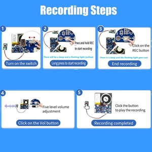 사운드 칩 8M MP3 WAV 음악 음성 플레이어 DIY 생일 음악 상자 인사말 카드 선물을위한 스피커가있는 프로그래밍 가능한 보드 - Product Image 6