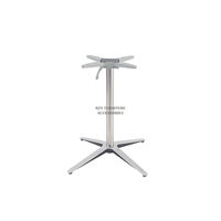 Pieds de table croisés à quatre branches en alliage d'aluminium modernes pour cuisine d'hôpital et salle à manger, installation facile