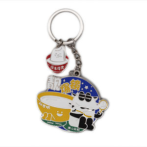 Porte-clés en alliage de zinc fait à la main au design personnalisé en gros Porte-clés pour hommes à sangle en métal véritable-Dessin animé de mode vintage - Product Image 5