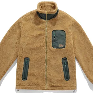 2022 nuovo Design Safari Jacket Brown Zipper Jacket Plaid antivento Regular Full Sleeve Men's