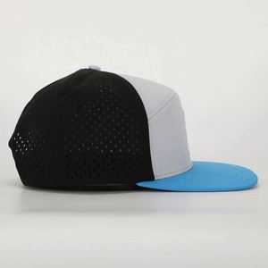 BSCI Wholesale Custom 6 Panel Sport <b>Flat</b> Brim Performance Unisex <b>Hat</b> High Quality Rubber Patch Logo Polyester Hip Hop Fashion - Product Image 4